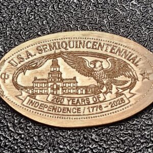 USA Semiquincentennial Independence Pressed Penny Elongated Cent - Image 2