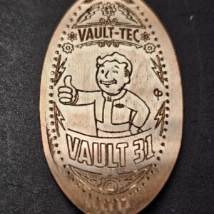 Fallout inspired Vault-Tec Vault 31 Pressed Penny Elongated Coin - Image 3