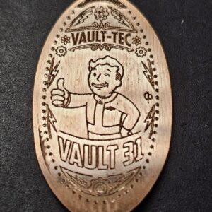 Fallout inspired Vault-Tec Vault 31 Pressed Penny Elongated Coin - Image 2