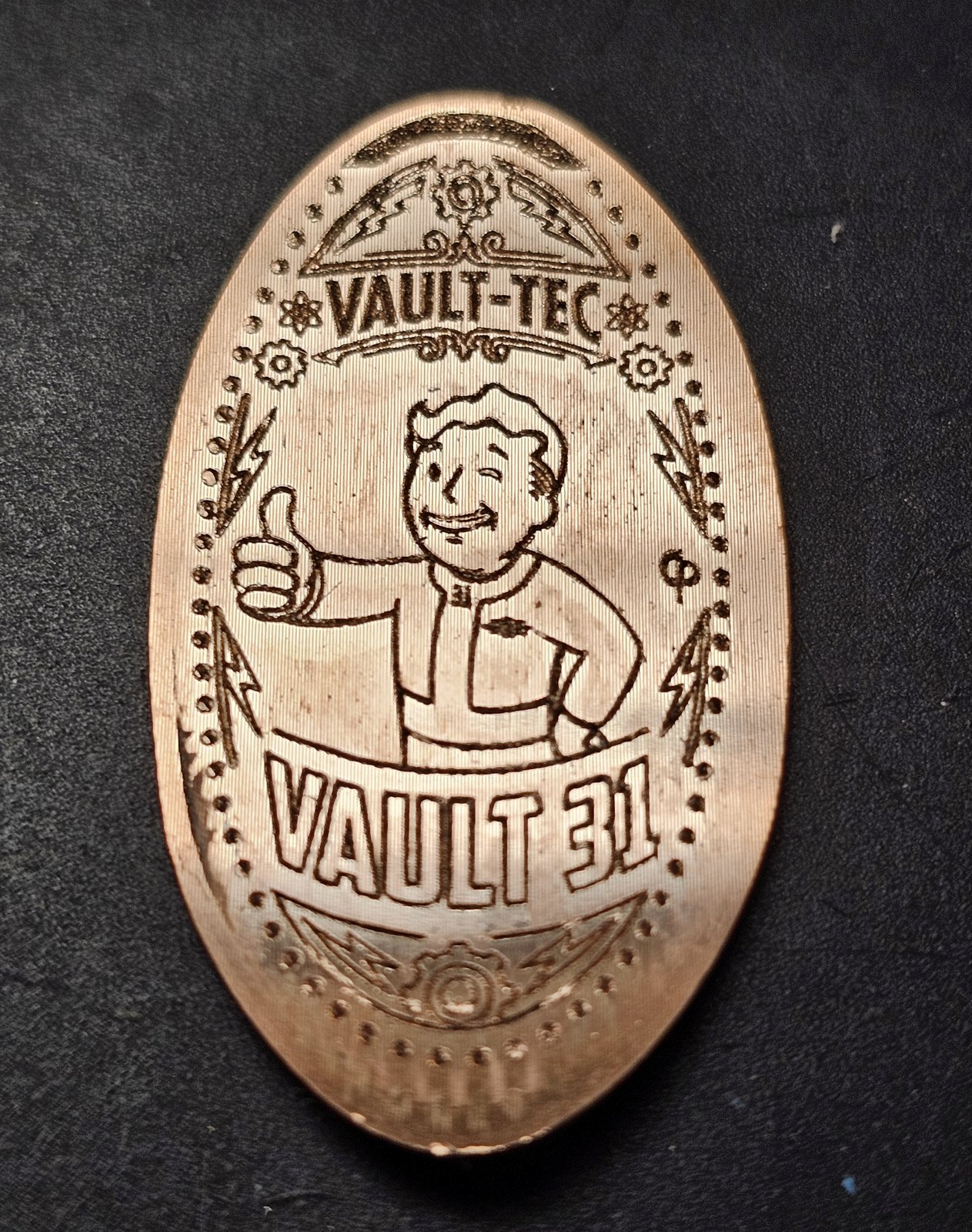 Fallout inspired Vault-Tec Vault 31 Pressed Penny Elongated Coin - Image 2