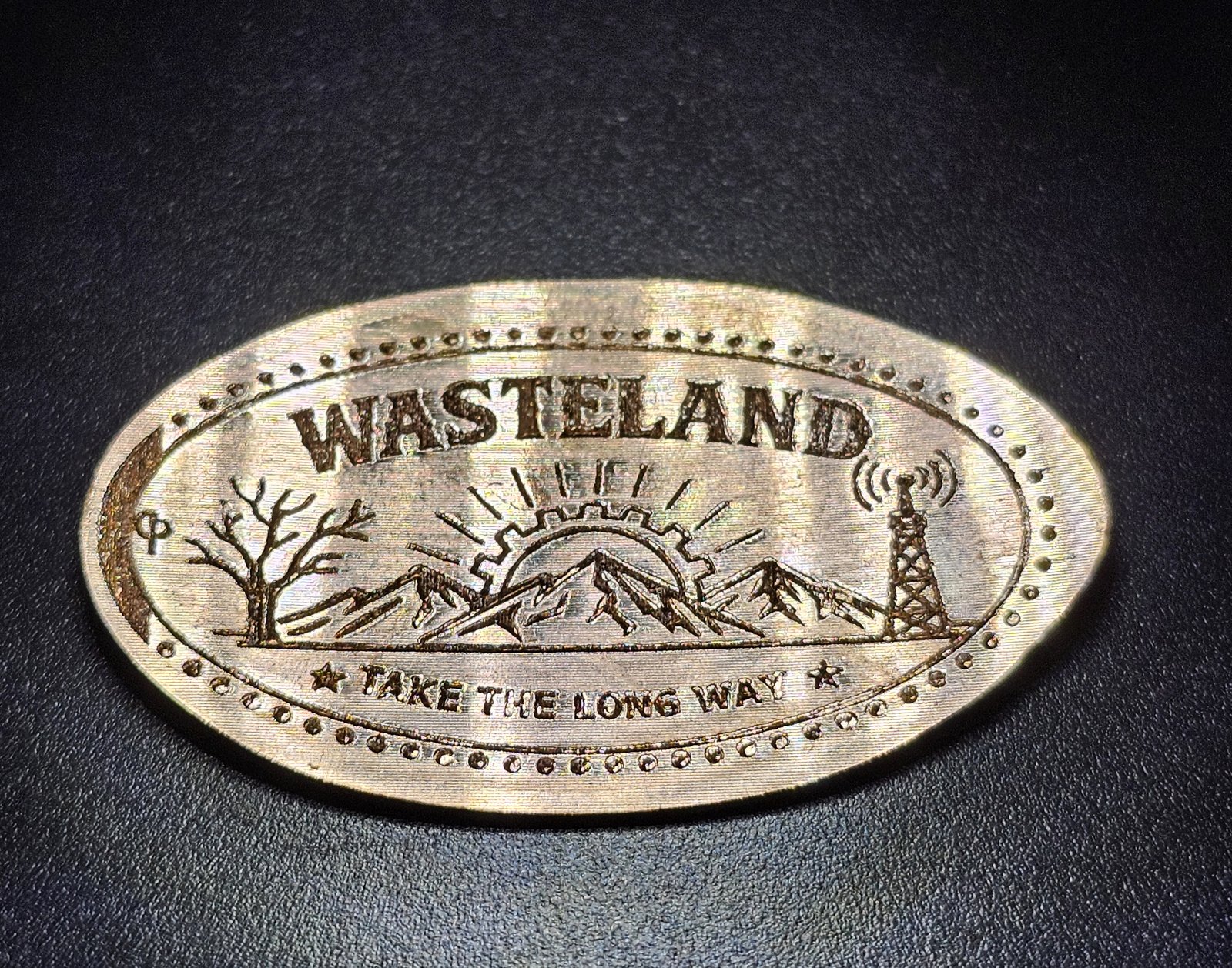 Fallout inspired Wasteland Pressed Penny Elongated Coin - Image 3