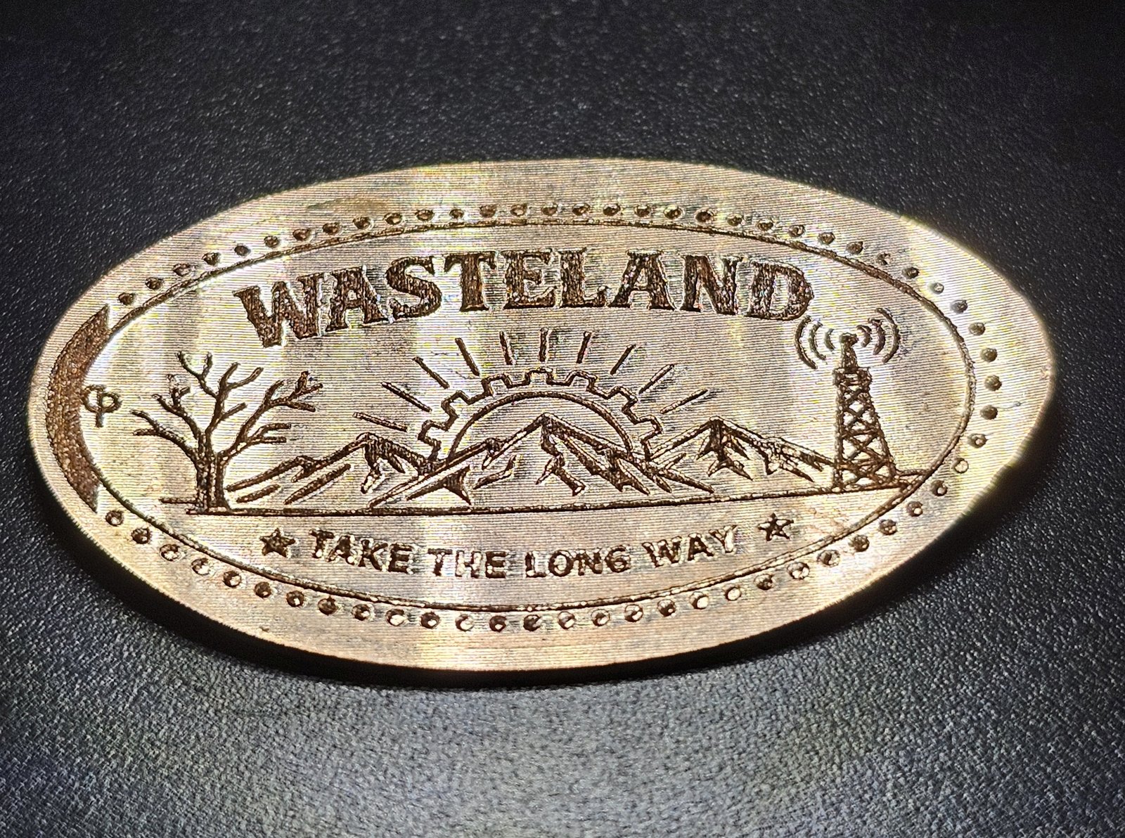 Fallout inspired Wasteland Pressed Penny Elongated Coin - Image 2