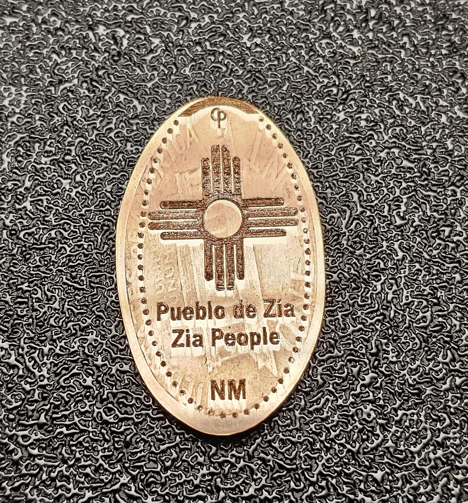 Zia People Pueblo de Zia Pressed Penny Penny Elongated Coin - Image 2